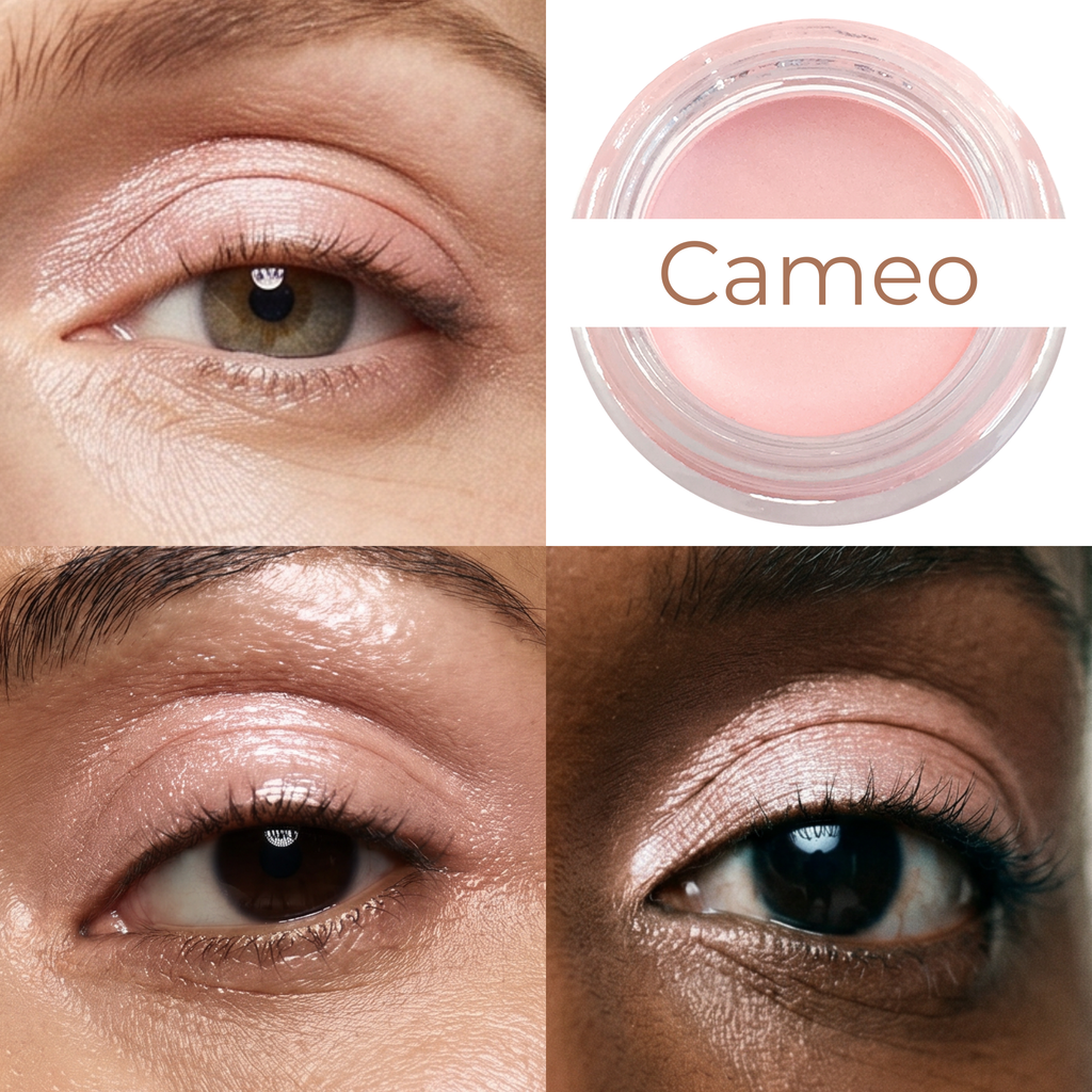 Cameo Any Wear Creme - A Waterproof Multi-tasking creme to powder product for eyes, cheeks & lips. Can be worn anywhere