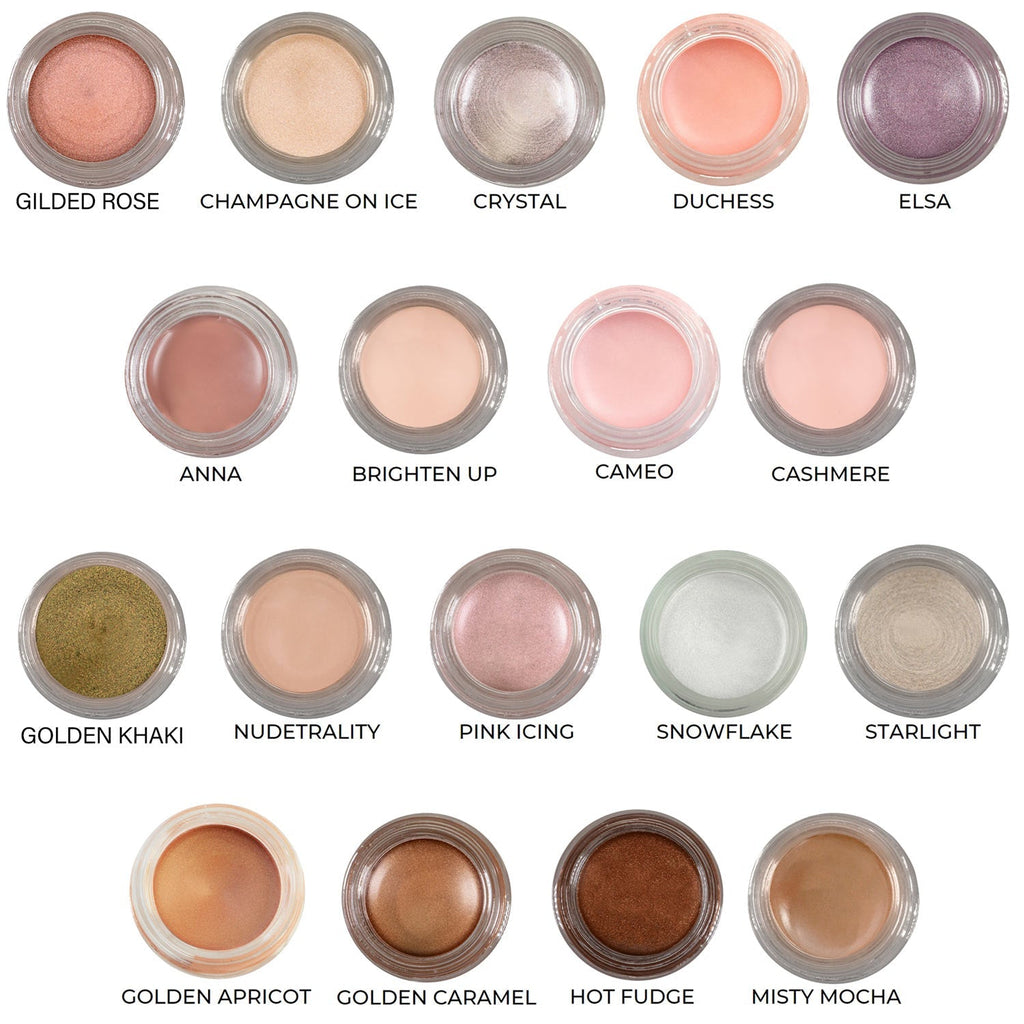 Champagne on Ice Any Wear Creme - A Waterproof Multi-tasking creme to powder product for eyes, cheeks & lips. Can be worn anywhere