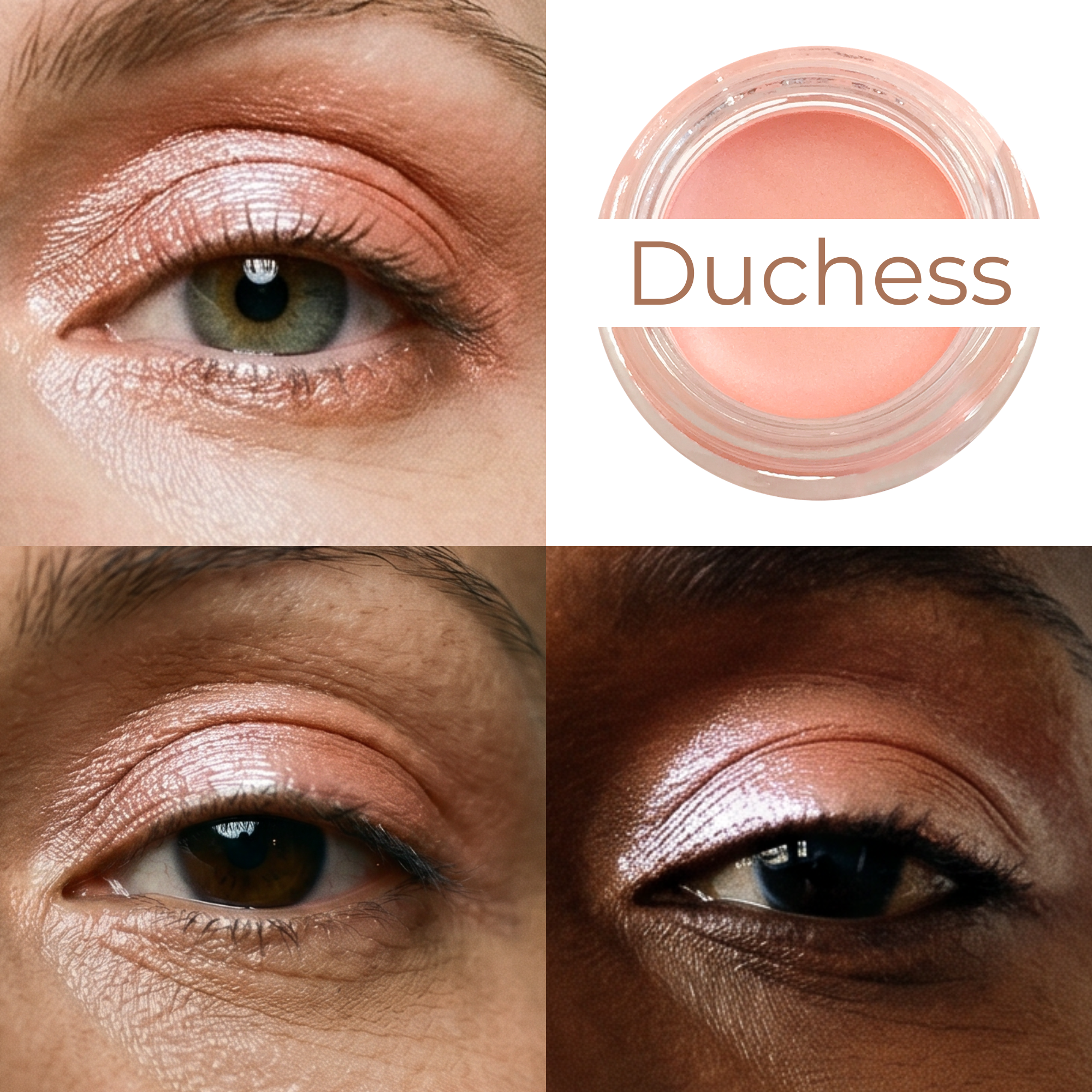Duchess Any Wear Creme - A Waterproof Multi-tasking creme to powder product for eyes, cheeks & lips. Can be worn anywhere