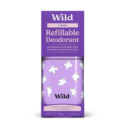 Wild Cosmetics Duo Deodorant Refill with Ghost Cat Case S'mores 1.4oz - Imperfect Box