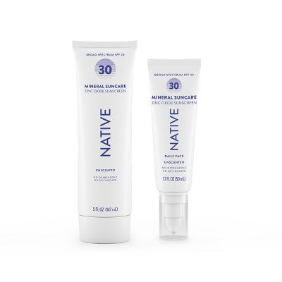 Native Mineral Face Lotion Unscented SPF 30 1.7 fl oz - Imperfect Box