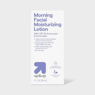 Morning Facial Moisturizing Lotion with Sunscreen SPF 30 3 fl oz up&up - Missing Box