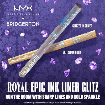 NYX Professional Makeup Bridgerton Royal Epic Ink Glitz Metallic Eyeliner Glitzed In Gold 0.03 fl oz - New
