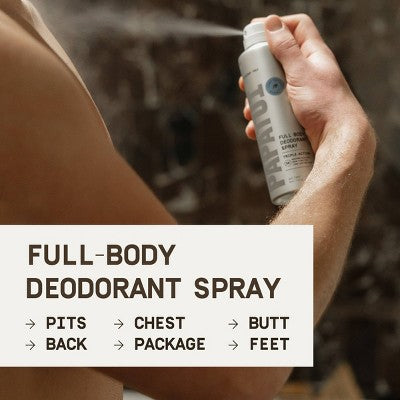 Papatui Men's Long-Lasting Odor Protection Body Deodorant Spray Lush Coconut 5oz - Imperfect Container
