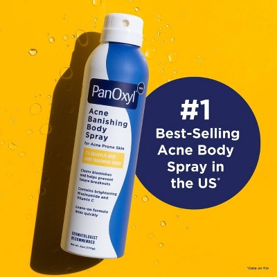 PanOxyl Acne Banishing Body Spray 2% Salicylic Acid 6oz - Imperfect Container