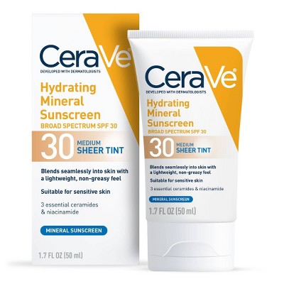 CeraVe Hydrating Mineral Tinted Face Lotion SPF 30 Medium 1.7 fl oz - Missing Box