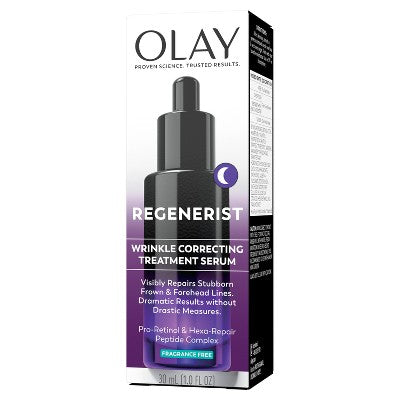 Olay Regenerist Anti-Aging Night Serum, Hydrating & Wrinkle Correcting Treatment 1 fl oz - New