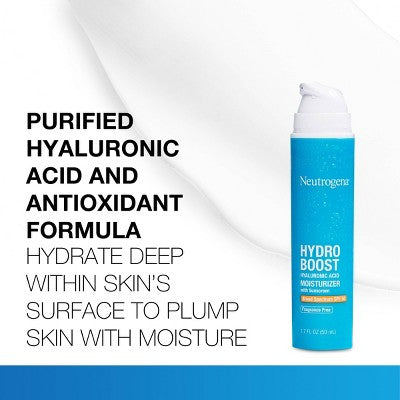 Neutrogena Hydro Boost Hyaluronic Acid Facial Moisturizer to Hydrate & Soothe Dry Skin SPF 50 1.7 fl oz - Missing Box
