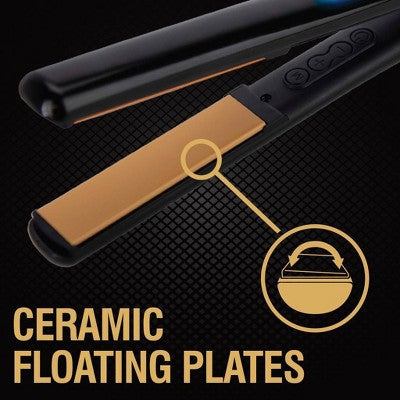 CHI Tourmaline Ceramic Flat Iron Black 1" - Imperfect Box