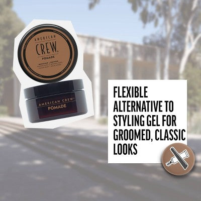 American Crew Men's Medium Hold; High Shine Hair Pomade Gel 3oz - Imperfect Container
