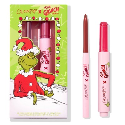 ColourPop x How the Grinch Stole Christmas Lip Liner and Balm Kit Berry Grinchy 0.08oz - New