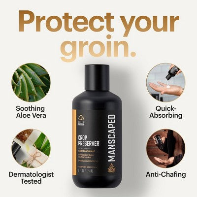 MANSCAPED Crop Preserver Men's Groin and Body Deodorant 6 fl oz - New