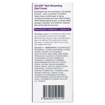 CeraVe Skin Renewing Peptide Eye Cream 0.5 fl oz - Imperfect Box
