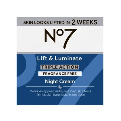 No7 Lift & Luminate Triple Action Night Cream 1.69 fl oz - Imperfect Box