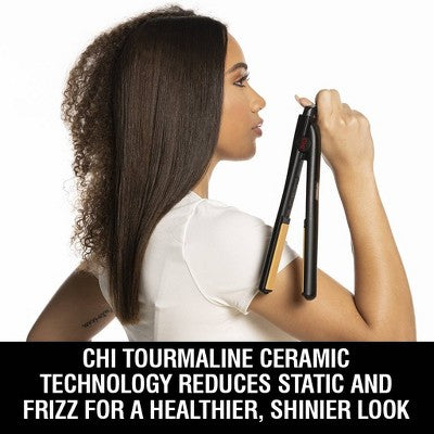 CHI Tourmaline Ceramic Flat Iron Black 1" - Imperfect Box