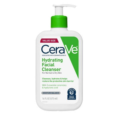 CeraVe Hydrating Face Wash with Hyaluronic Acid and Glycerin 16 fl oz - New