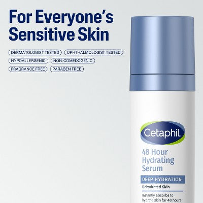 Cetaphil Deep Hydration 48 Hour Activation Hyaluronic Acid Serum 1 fl oz - New