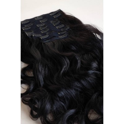 Curlkalon Soft Curl 10 inch Clip-In Natural Black Hair Extensions 9ct - New
