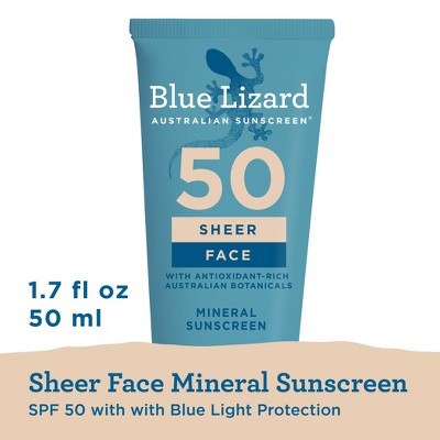 Blue Lizard Sheer Face Mineral Lotion SPF 50 1.7 fl oz - Imperfect Box