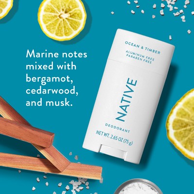 Native Solid Deodorant for Men & Women Ocean & Timber 2.65oz - Imperfect Container