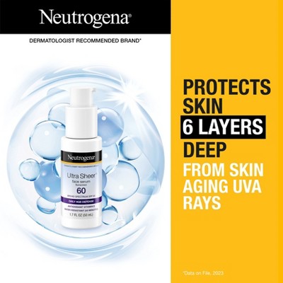 Neutrogena Ultra Sheer Moisturizing Face Serum SPF 60+ 1.7 fl oz - Imperfect Box