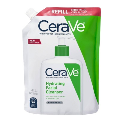 CeraVe Hydrating Face Wash with Hyaluronic Acid and Glycerin Refill 16 fl oz - New