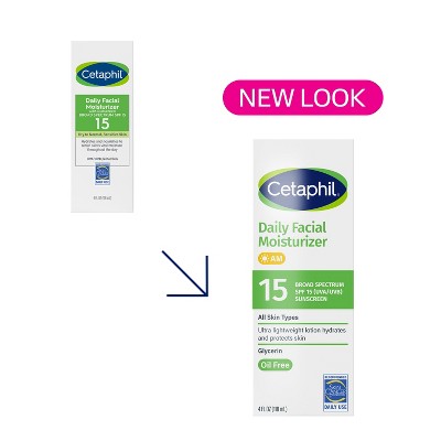 Cetaphil Daily Face Moisturizer Sunscreen Lotion SPF 15 Fragrance Free 4 fl oz -Imperfect Box