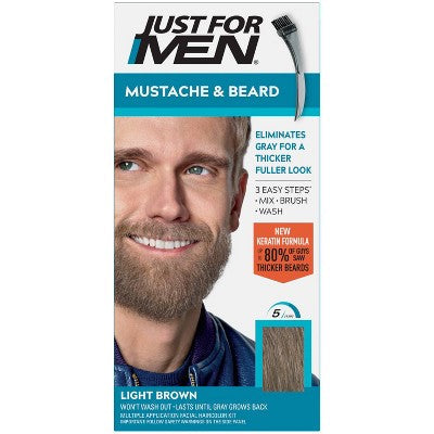 Just For Men Mustache & Beard Light Brown M-26 - Imperfect Box