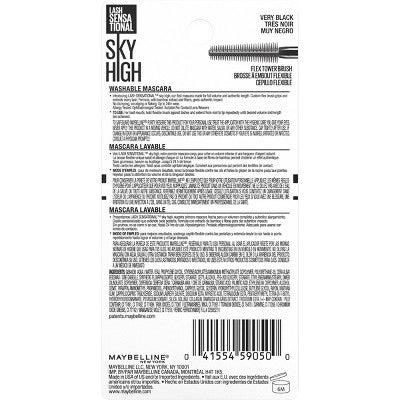 Maybelline Lash Sensational Sky High Lengthening Mascara 801 Very Black - Imperfect Box