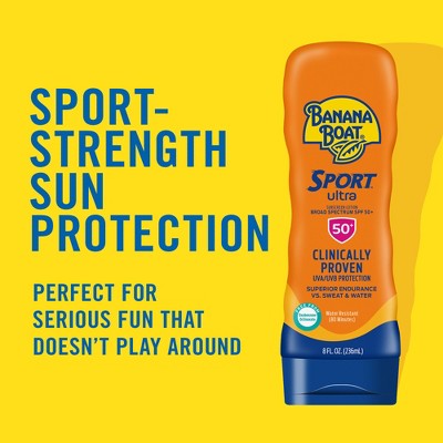 Banana Boat Ultra Sport Sunscreen Lotion SPF 50+ 8 fl oz - New