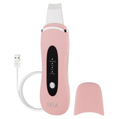 Spa Sciences LELA Ultrasonic Skin Scrubber Spatula Pink - New