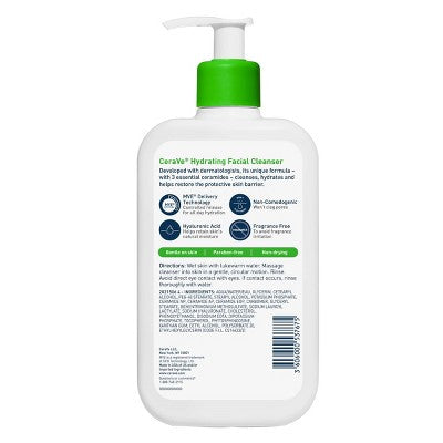 CeraVe Hydrating Face Wash with Hyaluronic Acid and Glycerin 16 fl oz - New