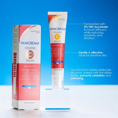 Vanicream Vitamin C Face Serum with Ceramides for Sensitive Skin 1.2 fl oz - Missing Box