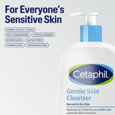 Cetaphil Gentle Skin Facial Cleanser 20 fl oz - New