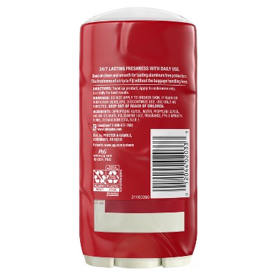 Old Spice Mens Solid Deodorant Fiji with Palm Tree Scent 3oz/2pk - Imperfect Container