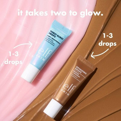 e.l.f. SKIN The Hottest Drops Duo Bronzing Drops & Holy Hydration 2ct/0.33oz - Imperfect Box