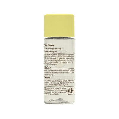 Sun Bum Revitalizing Protect & Repair Oil Serum Heat Protector 1.7 fl oz - Imperfect Box