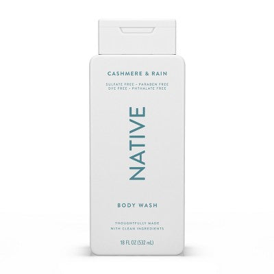 Native Body Wash Cashmere & Rain Sulfate Free 18 fl oz - Imperfect Container