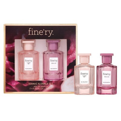 fine'ry. Mini EDP Duo Gift Set Rosa Lina + Flower Bed 2pc - Imperfect Box