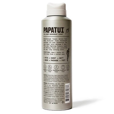Papatui Men's Body Deodorant Spray Sandalwood Suede 5oz - Imperfect Container