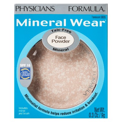 Physicians Formula Mineral Wear Pressed Powder Light Beige 0.3oz - Imperfect Box