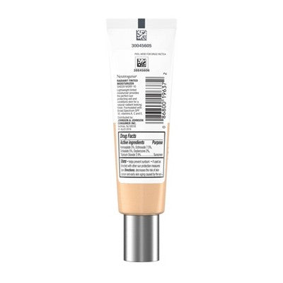 Neutrogena Healthy Skin Radiant Tinted Moisturizer SPF 25 Sheer Fair 20 1.1 fl oz - Imperfect Container