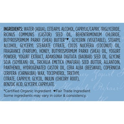 SheaMoisture Manuka Honey & Yogurt Hydrate + Repair Hair Mask 8oz - New