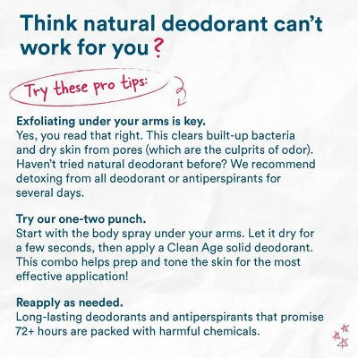 Clean Age Cedar & Sea Salt AHA Solid Deodorant for Teens 2.25oz - Imperfect Container