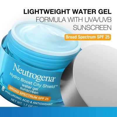 Neutrogena Hydro Boost City Shield Water Face Gel SPF 25 1.7oz - Imperfect Box