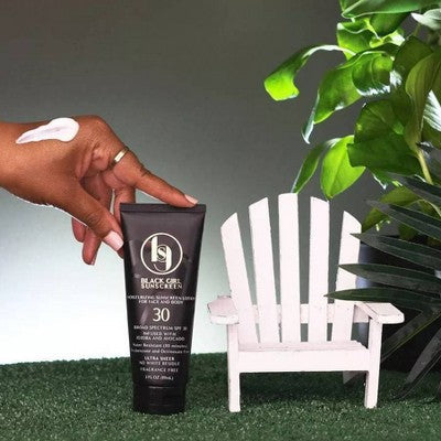 Black Girl Sunscreen Broad Spectrum Infused with Jojoba Oil SPF 30 3 fl oz - Imperfect Container