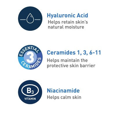 CeraVe Foaming Face Wash with Hyaluronic Acid and Niacinamide for Oily Skin 16 fl oz - Imperfect Container