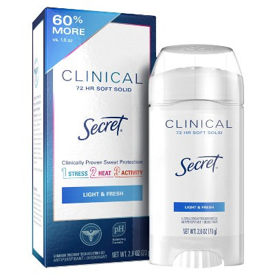 Secret Clinical Strength Solid Antiperspirant & Deodorant 2.6oz - Imperfect Box
