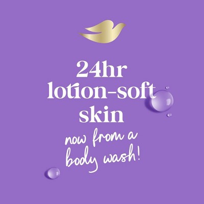 Dove Relax Body Wash Lavender & Chamomile 24hr Lotion Soft Skin 20 fl oz - Imperfect Container