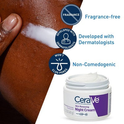 CeraVe Skin Renewing Night Cream Face Moisturizer 1.7 fl oz - Missing Box
